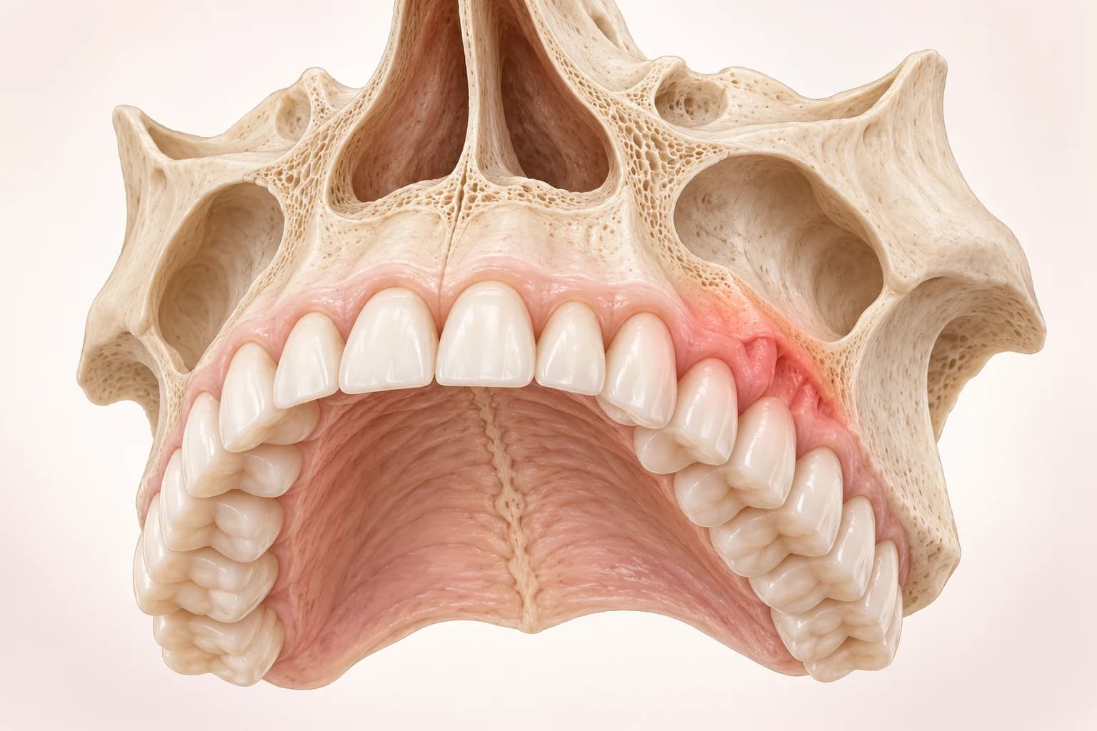 Conceptual illustration highlighting the upper jaw for maxillary cancer assessment